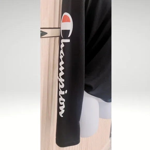 Champion Long Sleeve Black Shirt, Size Medium - Picture 3 of 9